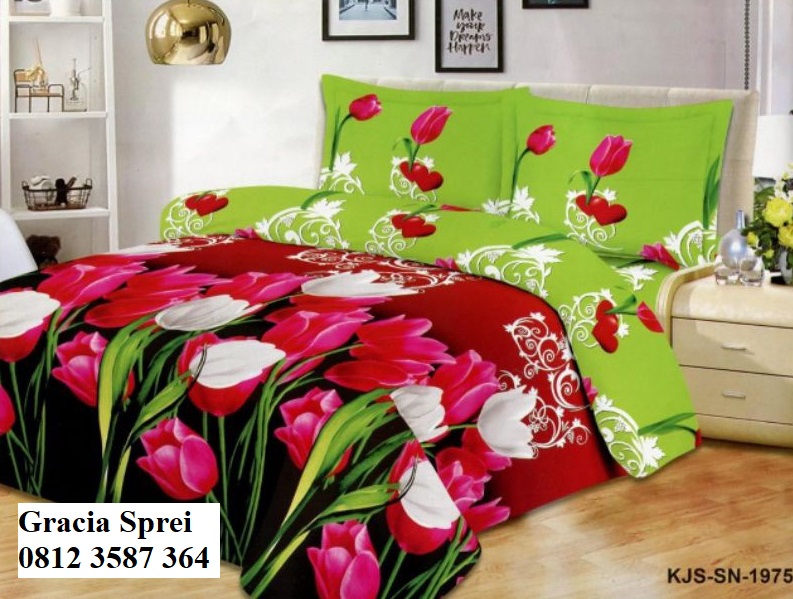 <p>Sprei Disperse Tulip Hitam dengan harga yang mu
